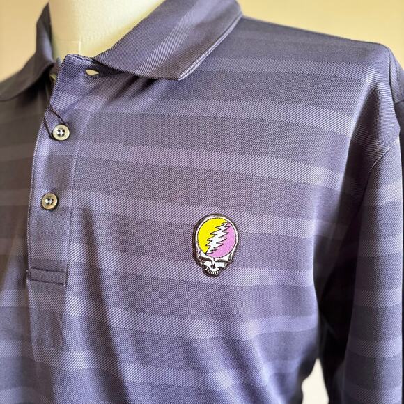 Grateful Dead Steal Your Face Bolle Performance Golf Polo (XL) NWT - Picture 1 of 5